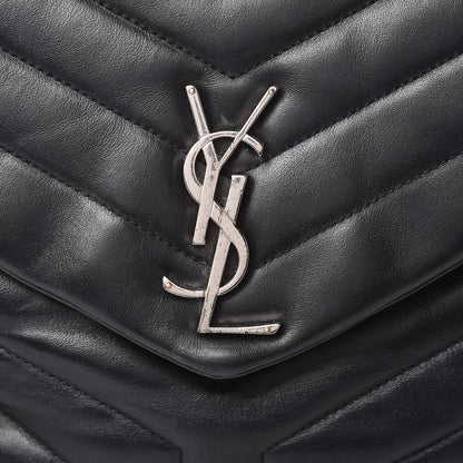 Saint Laurent Calfskin Y Quilted Monogram Medium Loulou Chain Satchel Black 10 of 17