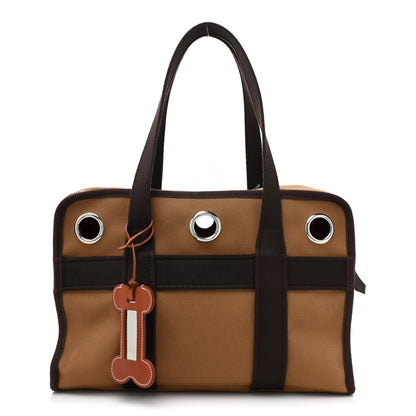 Hermes Polyamide Cotton Carrying Dog Bag Fauve Feu 1 of 13