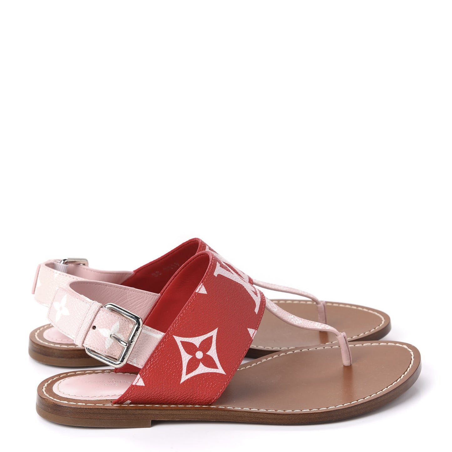 Monogram Giant Sandals 38 Rouge