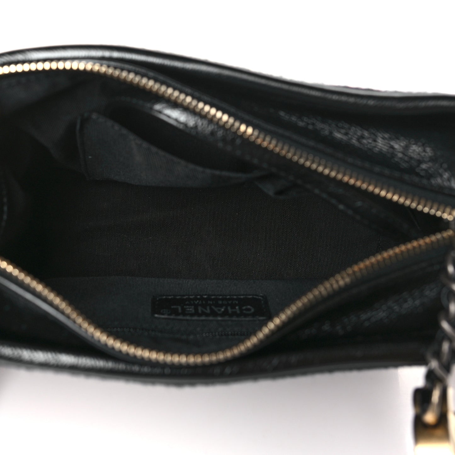 Calfskin Wool Embroidered Paris Hamburg Small Gabrielle Hobo Black