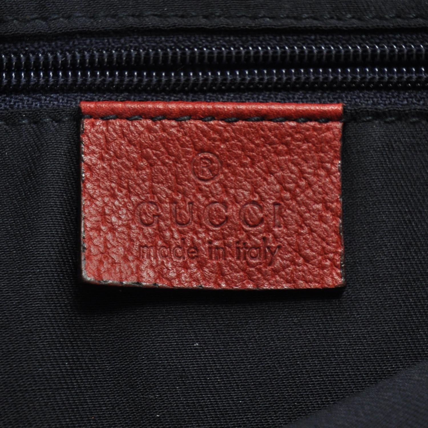 Gucci Monogram Abbey Bag Navy and Red 7 of 9