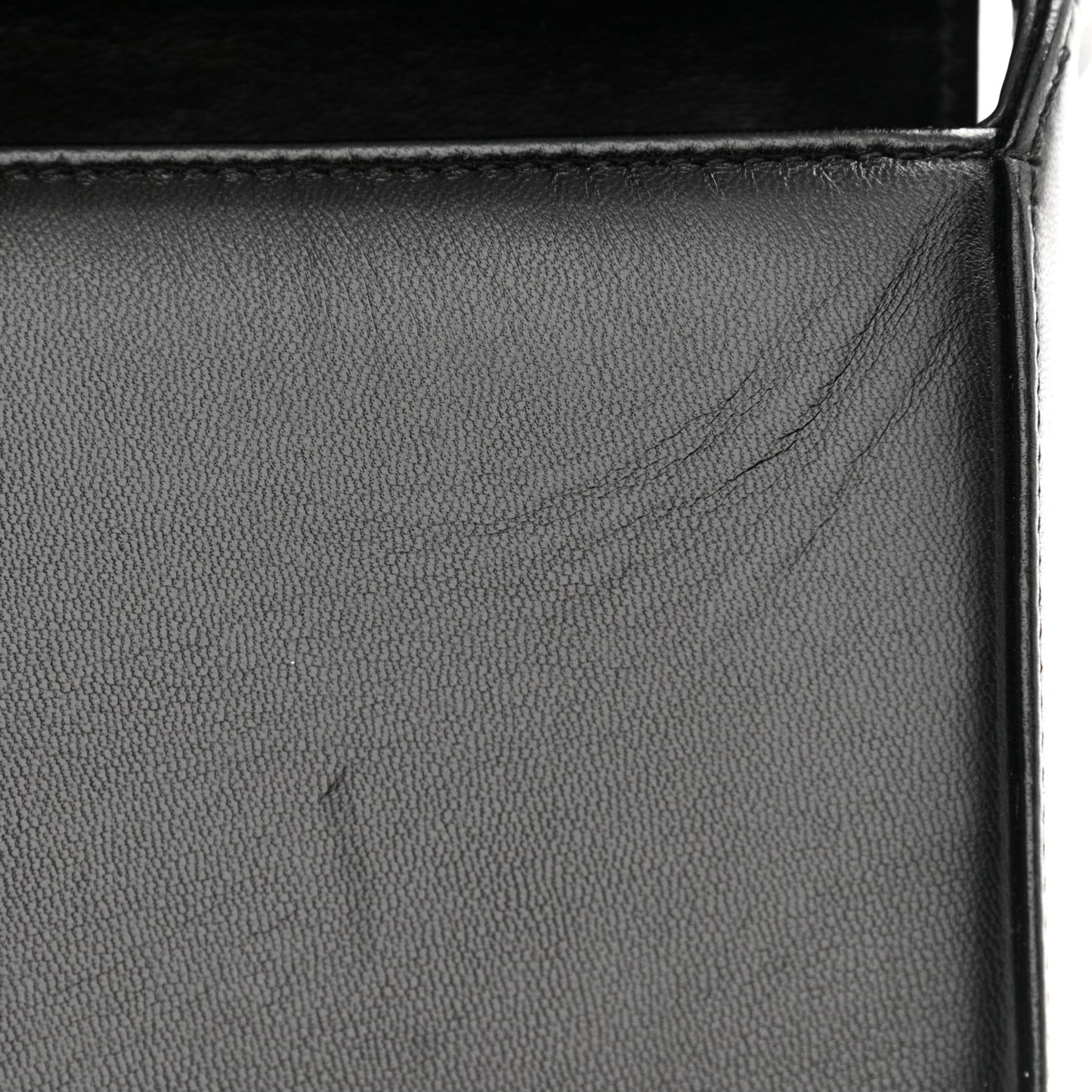 Lambskin Quilted CC Chocolate Bar Flap Black