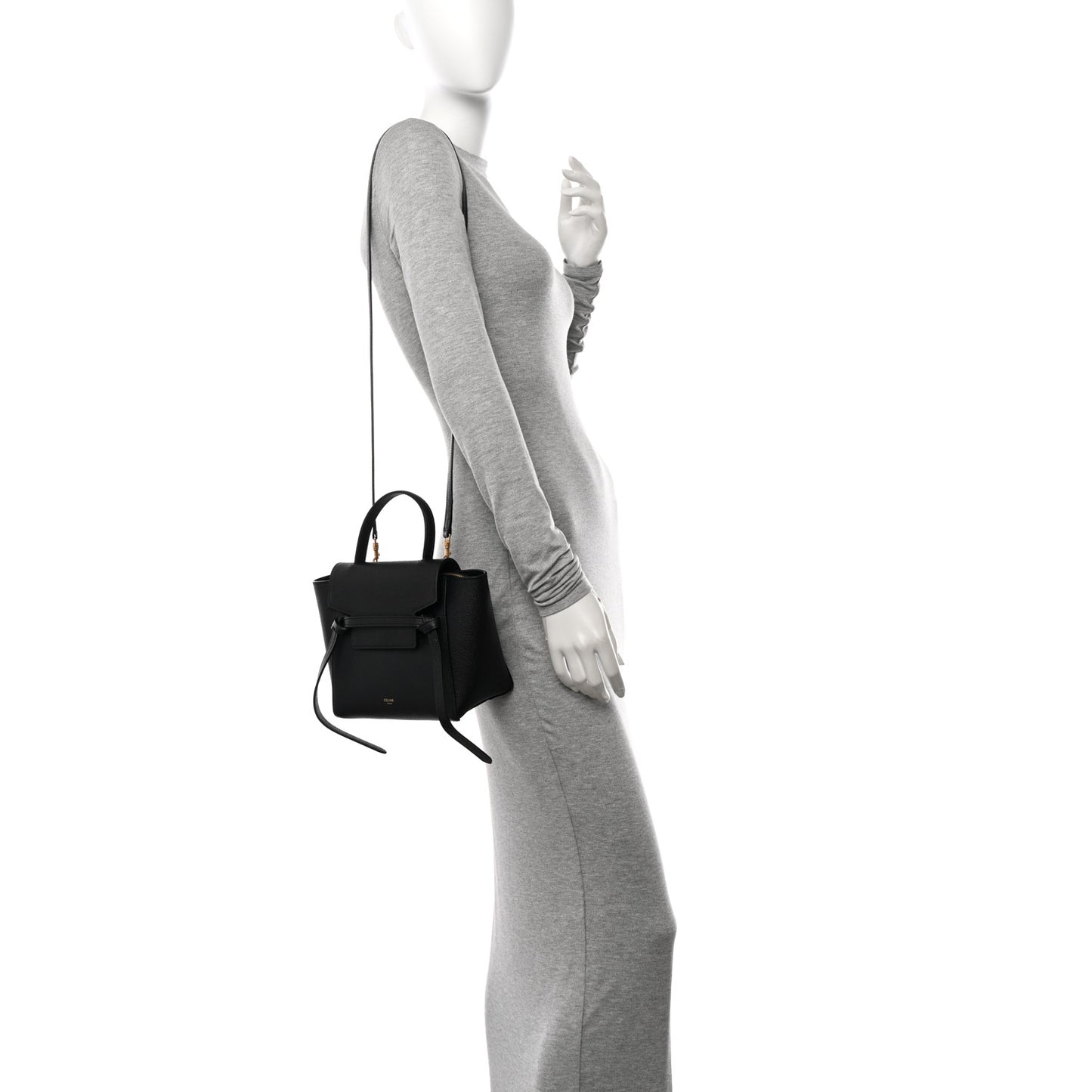 Grained Calfskin Nano Belt Bag Black