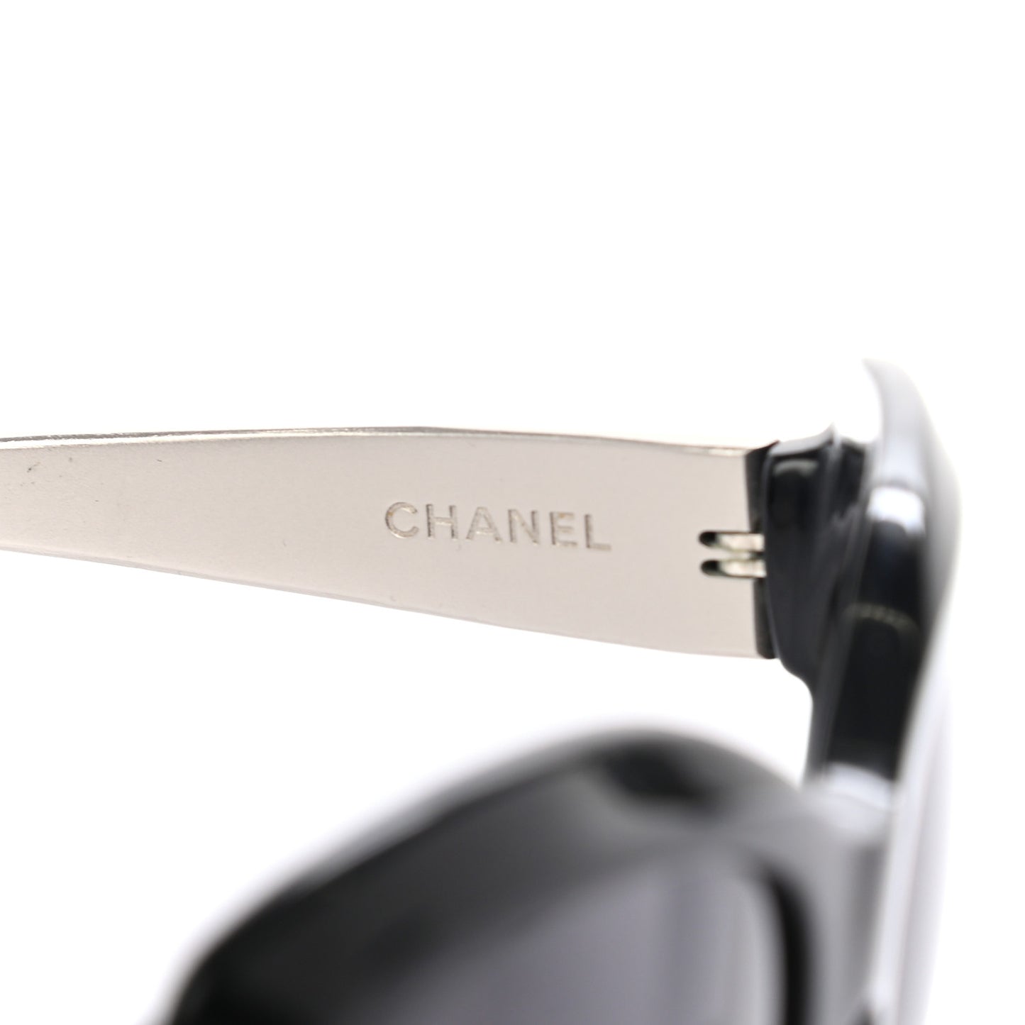 Acetate Tweed Effect CC Sunglasses Black