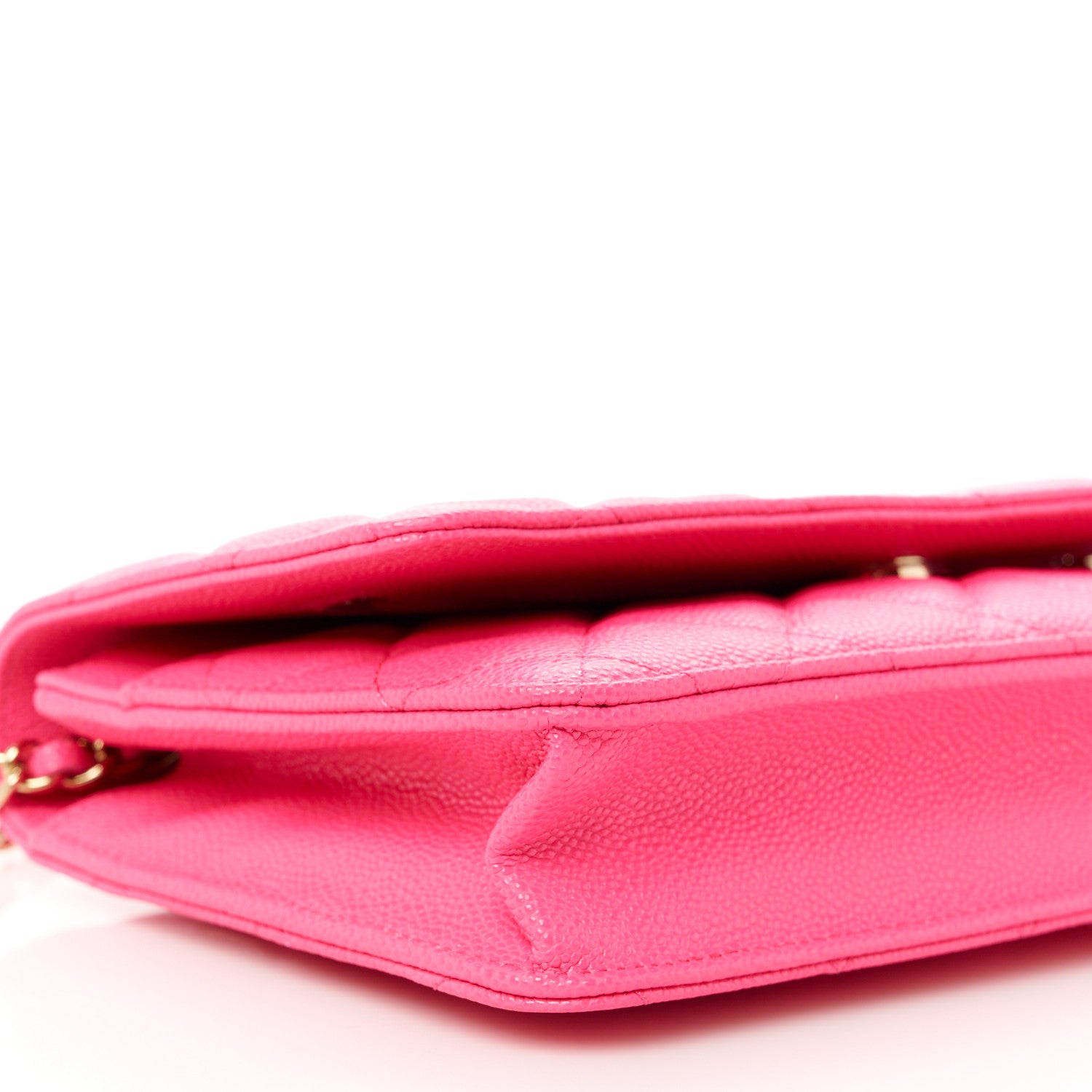 Chanel Caviar Quilted Wallet on Chain WOC Fuchsia 10 of 12