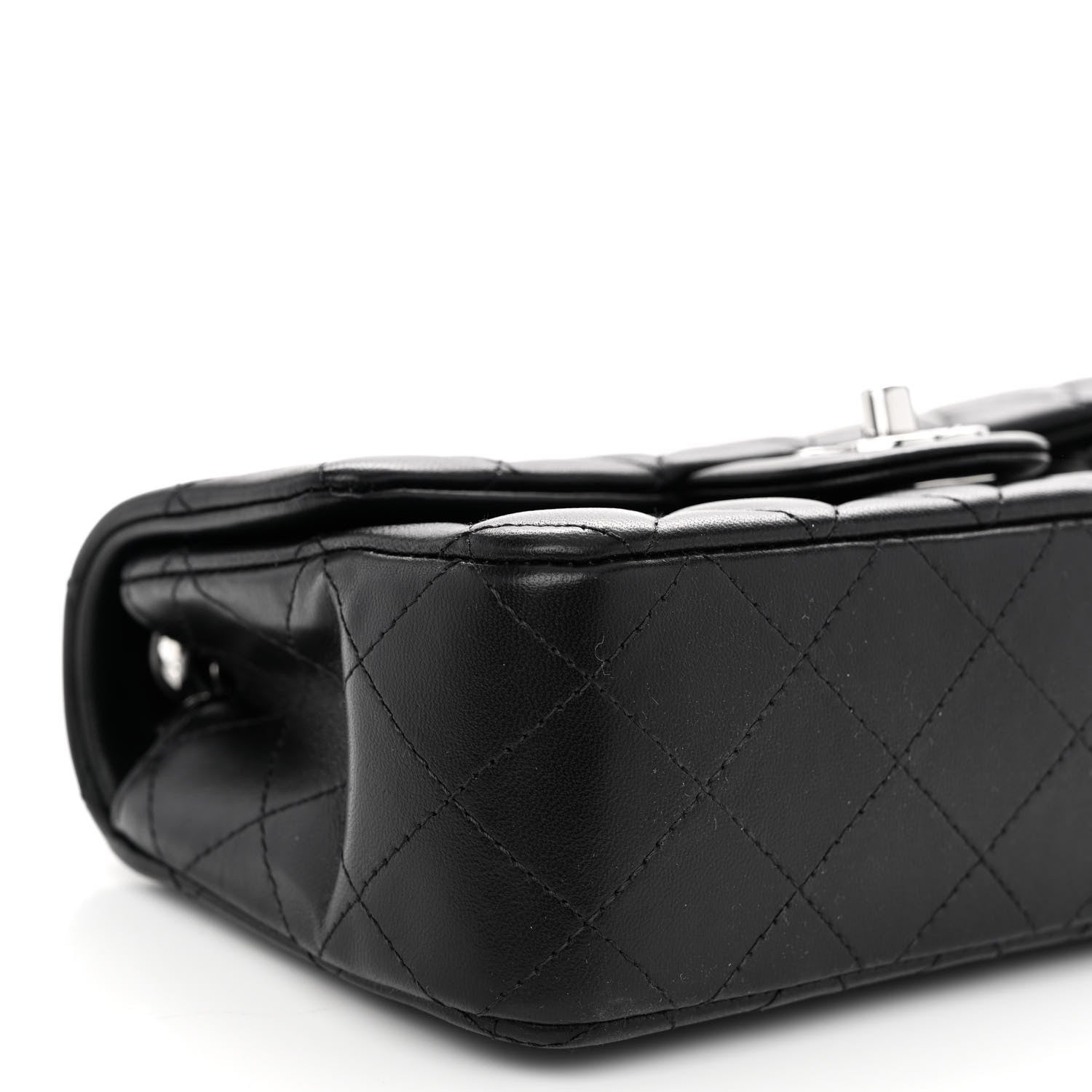 Chanel Lambskin Quilted Mini Rectangular Flap Black 9 of 10