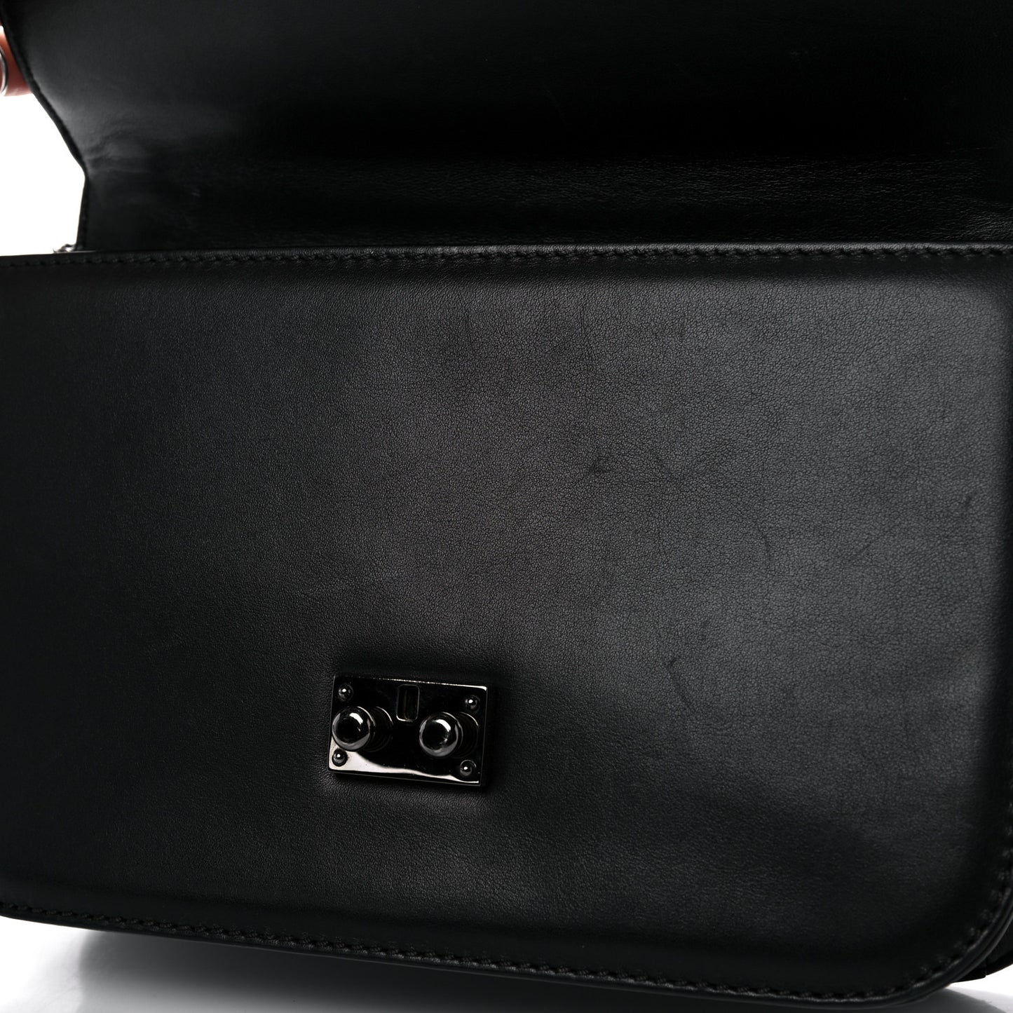 Vitello Medium Glam Lock Rockstud Flap Black