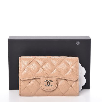 Chanel Caviar Quilted Card Holder Wallet Beige 9 of 9