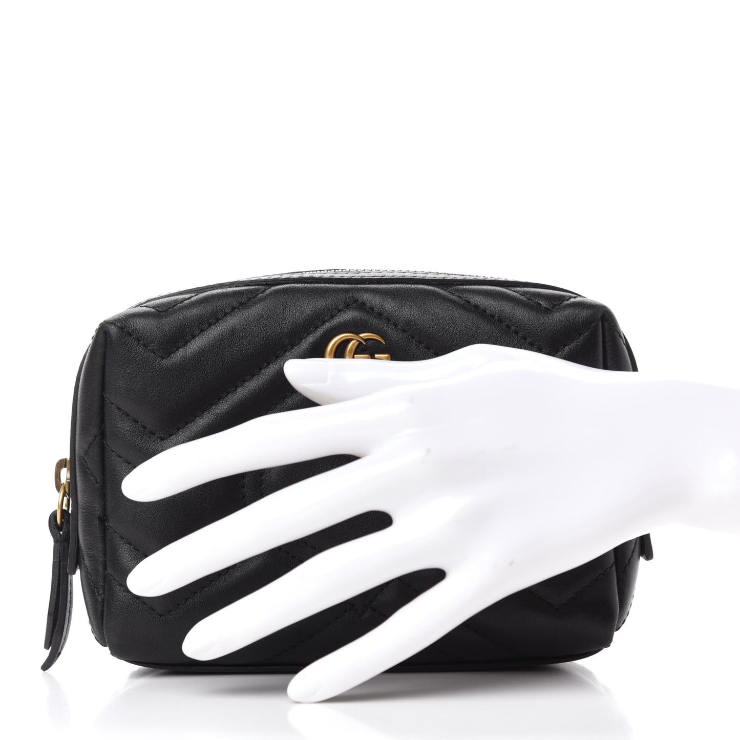 Calfskin Matelasse GG Marmont Cosmetic Case Black