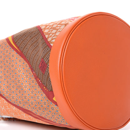 Hermes Silk Evercolor Carre en Cravates Soie Cool Flamingo Pink Deer Brown Orange 8 of 10