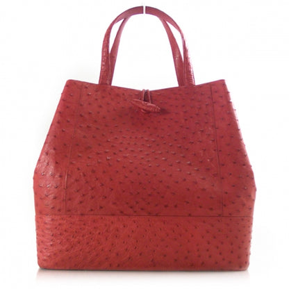 Nancy Gonzalez Ostrich Tote Red 1 of 7