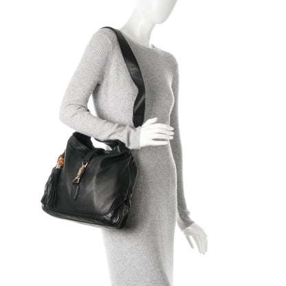 Gucci Soft Deerskin Medium New Jackie Shoulder Bag Black 2 of 7