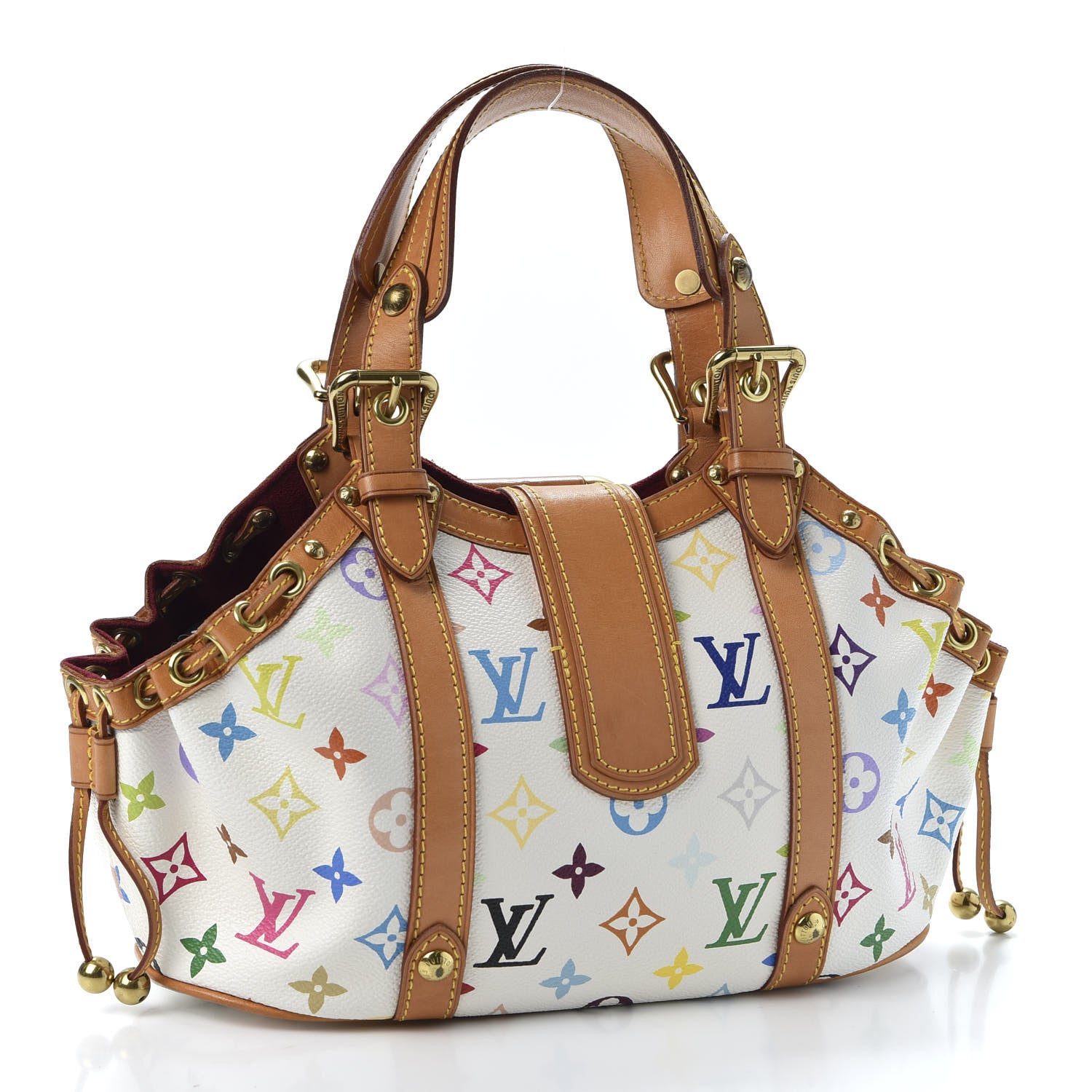 Louis Vuitton Monogram Multicolor Theda GM White 2 of 7