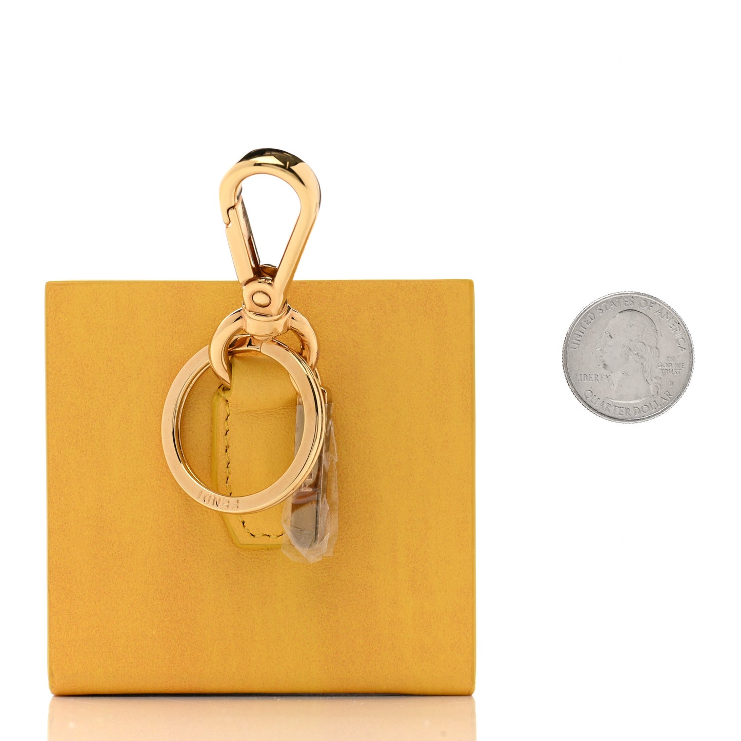 Vitello Fluffy Logo Box Charm Yellow Box Black