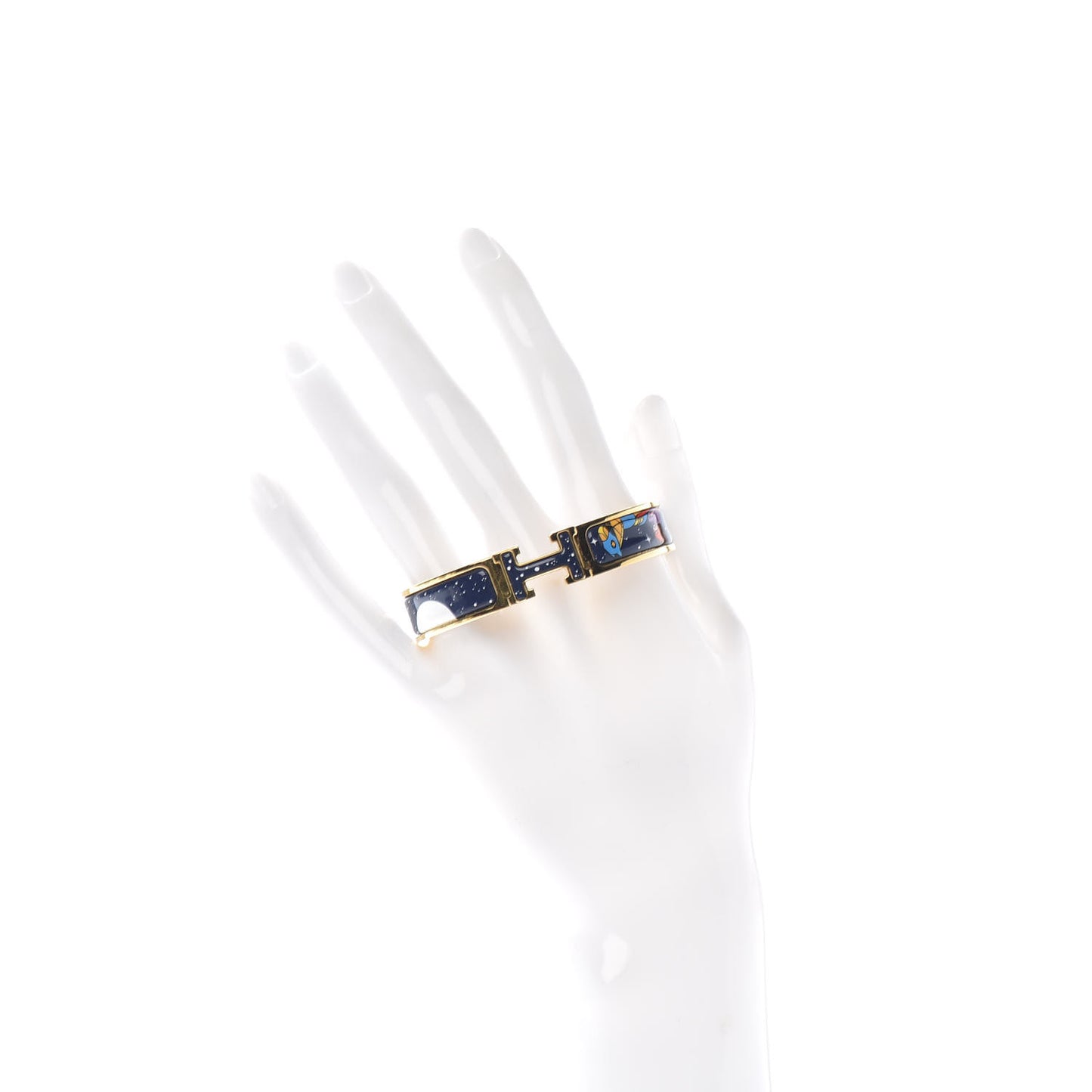 Enamel Narrow Space Derby Clic Clac H Bracelet PM Indigo Multicolor