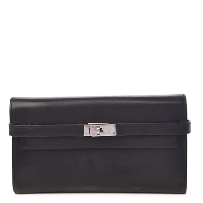 Hermes Box Kelly Longue Wallet Black 1 of 16