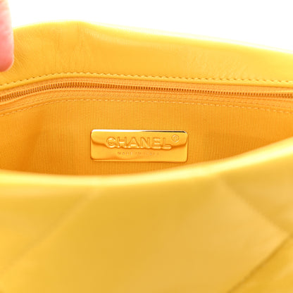 Chanel Lambskin Quilted Medium Chanel 19 Flap Yellow 6 of 10