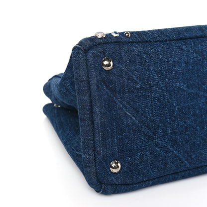 Prada Canapa Denim Crystal Studded Tote Avio 7 of 8