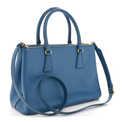 Prada Saffiano Lux Small Galleria Double Zip Tote Cobalto 3 of 13