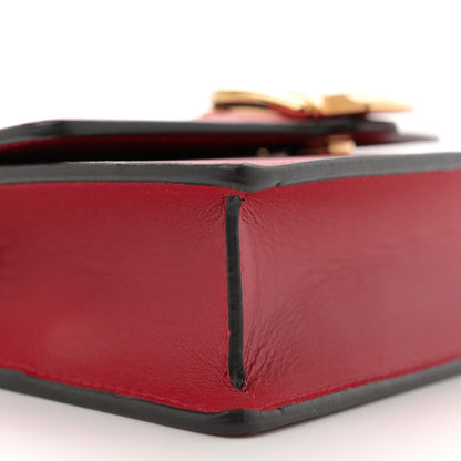 Gucci Calfskin Super Mini Sylvie Chain Shoulder Bag Hibiscus Red 9 of 14