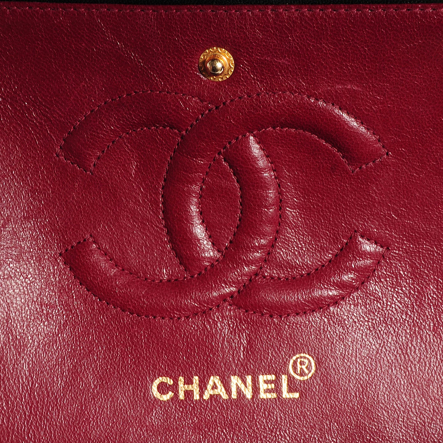 Lambskin Medium Double Flap Black