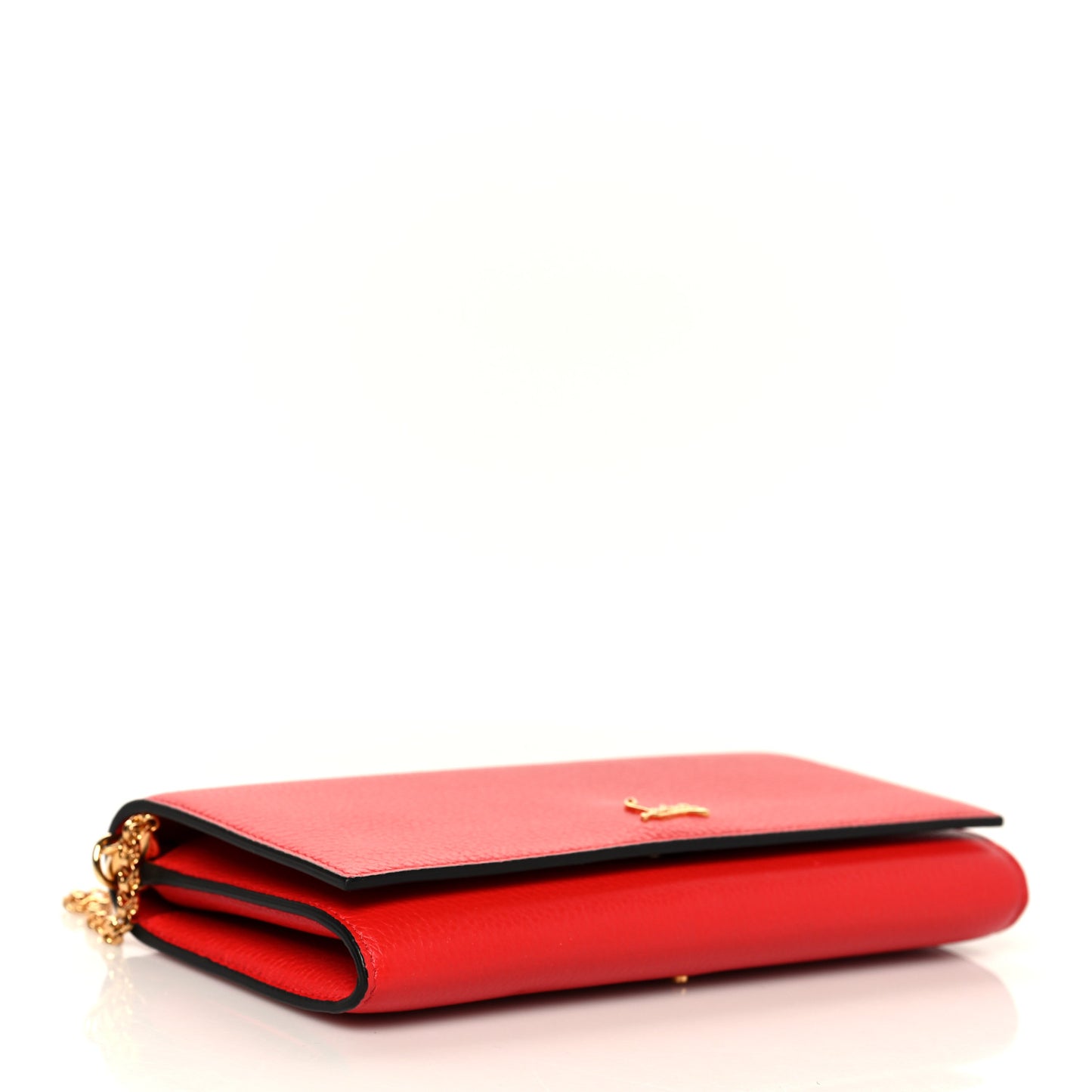 Calfskin Boudoir Wallet on Chain Red