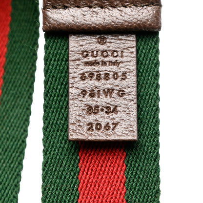 Gucci GG Supreme Monogram Web Ophidia Utility Belt Bag 85 34 Beige Ebony New Acero 10 of 12