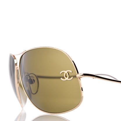 Chanel Aviator Sunglasses 4132 Gold 7 of 10