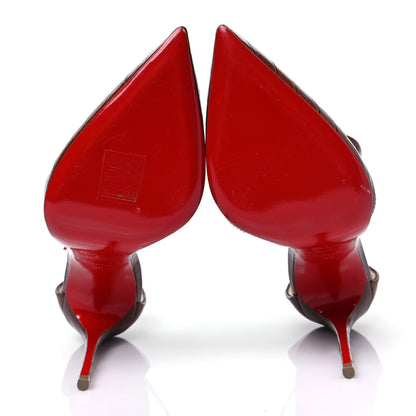 Christian Louboutin Calfskin Crocodile Embossed Harler 100 Ankle Strap Pumps 36 Cuoio 5 of 7