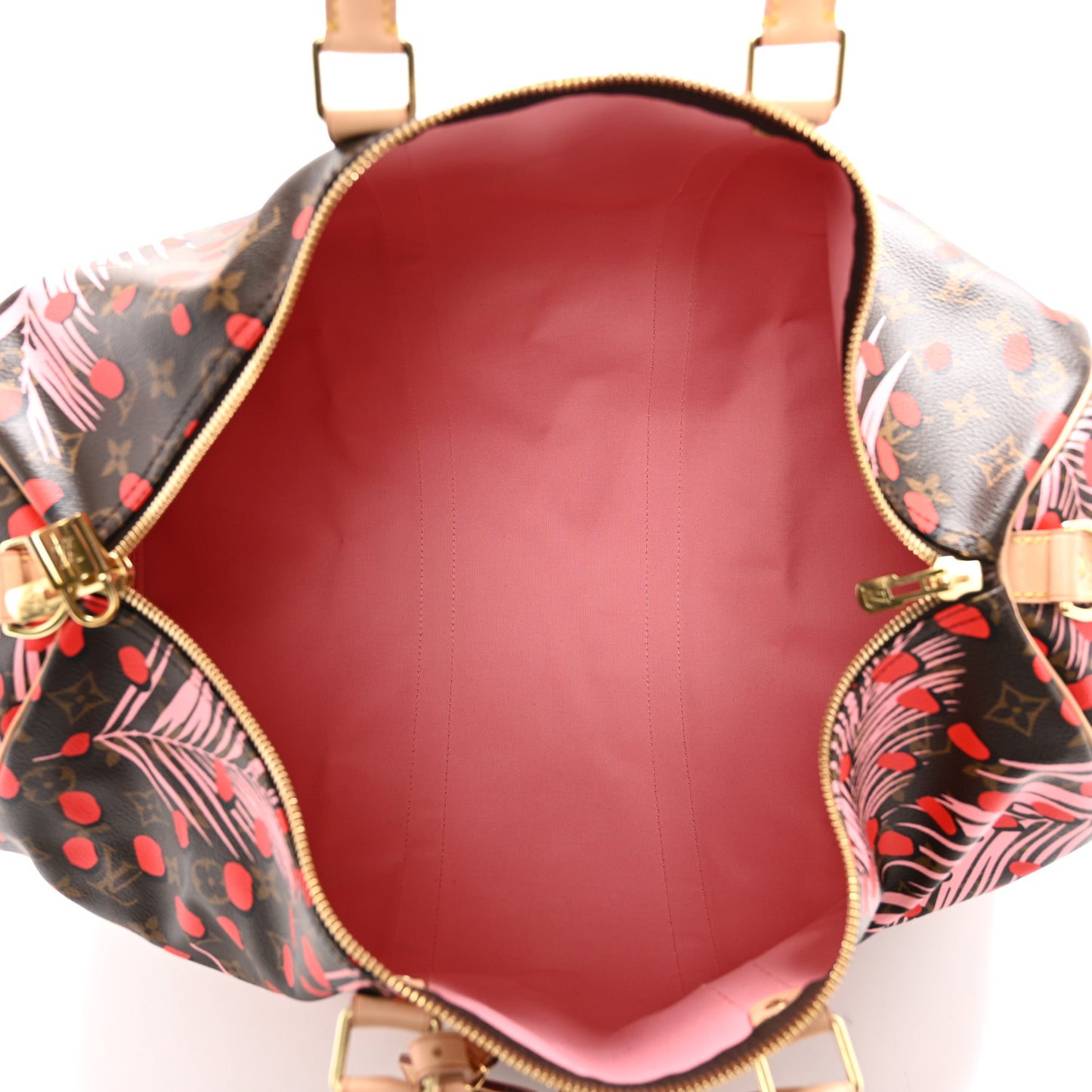 Monogram Jungle Dots Keepall Bandouliere 50 Sugar Pink Poppy