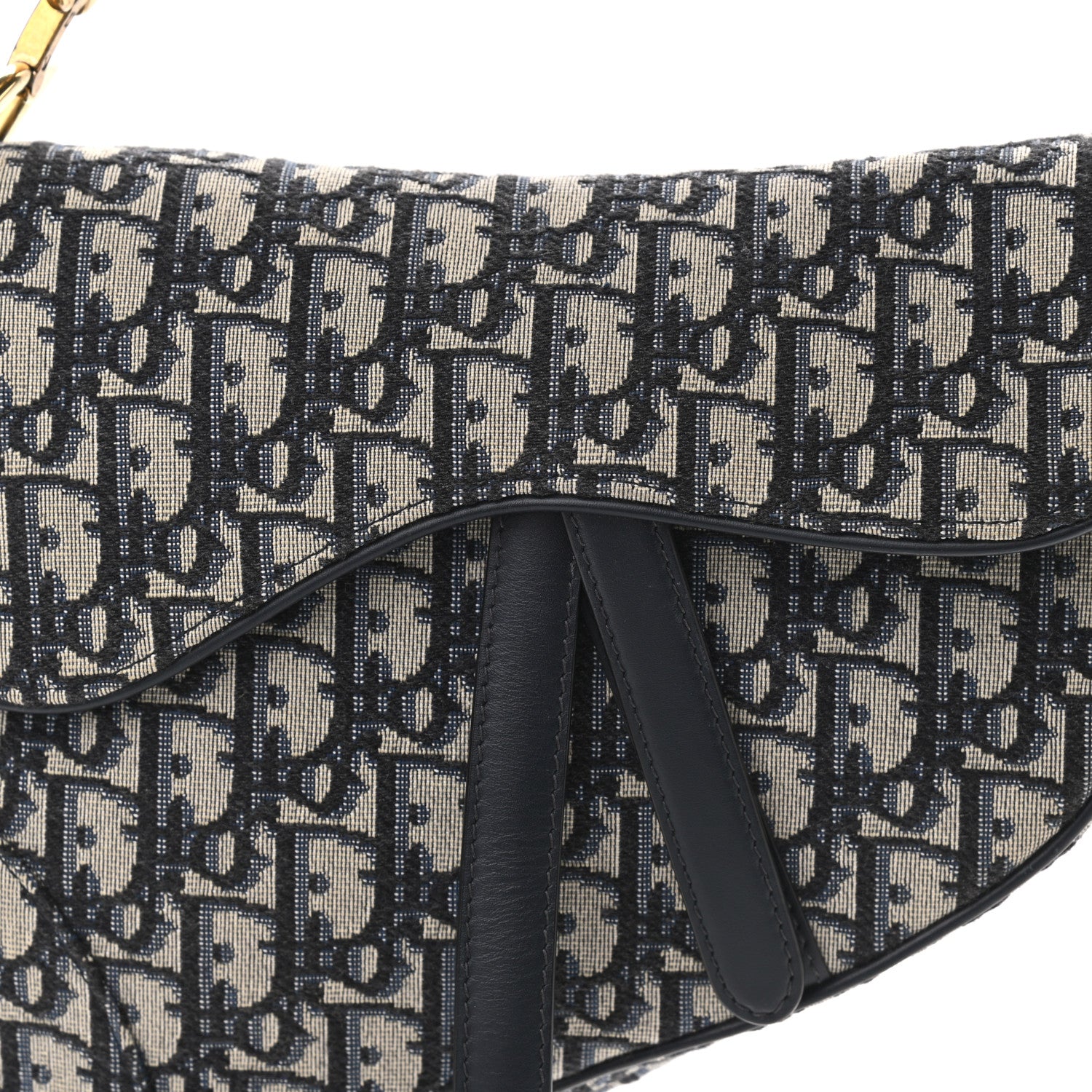 Christian Dior Oblique Saddle Bag Blue 8 of 10