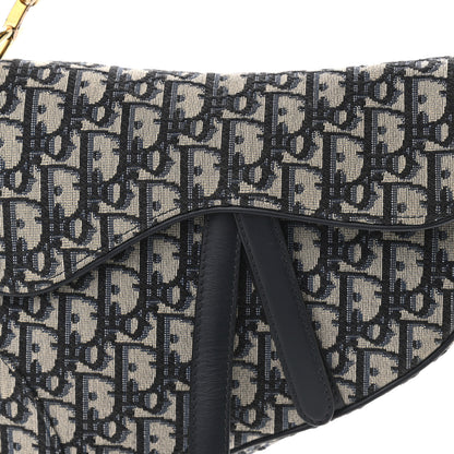 Christian Dior Oblique Saddle Bag Blue 8 of 10