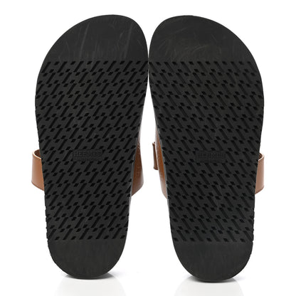 Hermes Calfskin Womens Chypre Sandals 37 Naturel 5 of 9