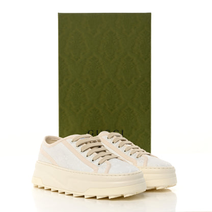 Gucci GG Monogram Womens 1977 Tennis Platform 52mm Sneakers 37.5 Great White Mystic White 8 of 8