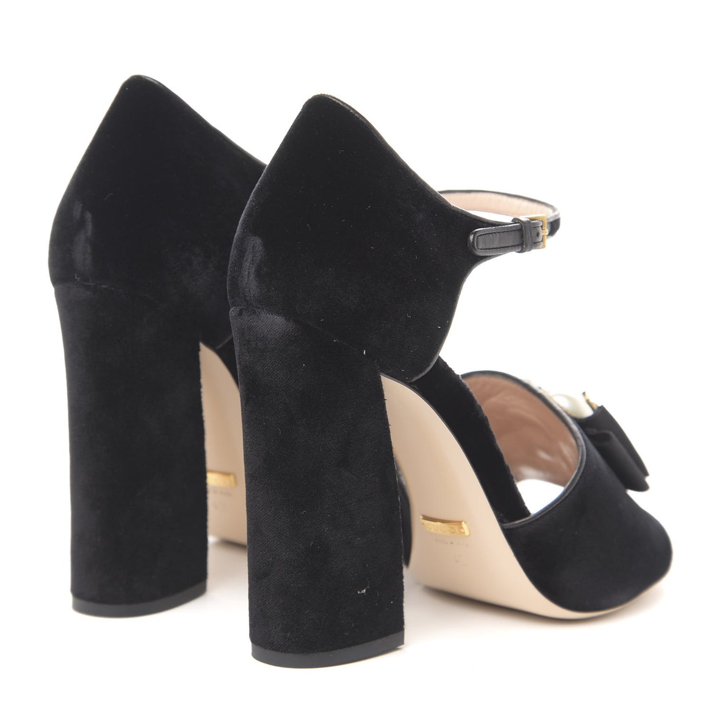 Velvet Pearl Bee Embellished Sandals 40 Black