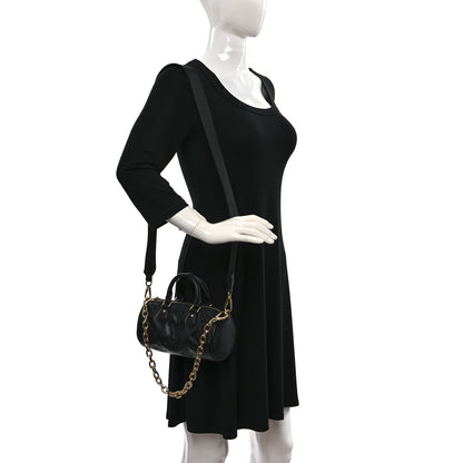 Louis Vuitton Calfskin Bubblegram Papillon BB Black 2 of 8
