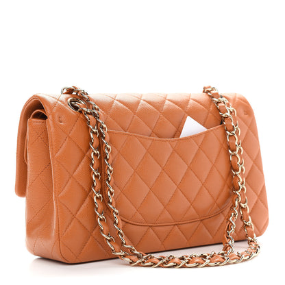 Chanel Caviar Quilted Medium Double Flap Light Brown 3 of 9