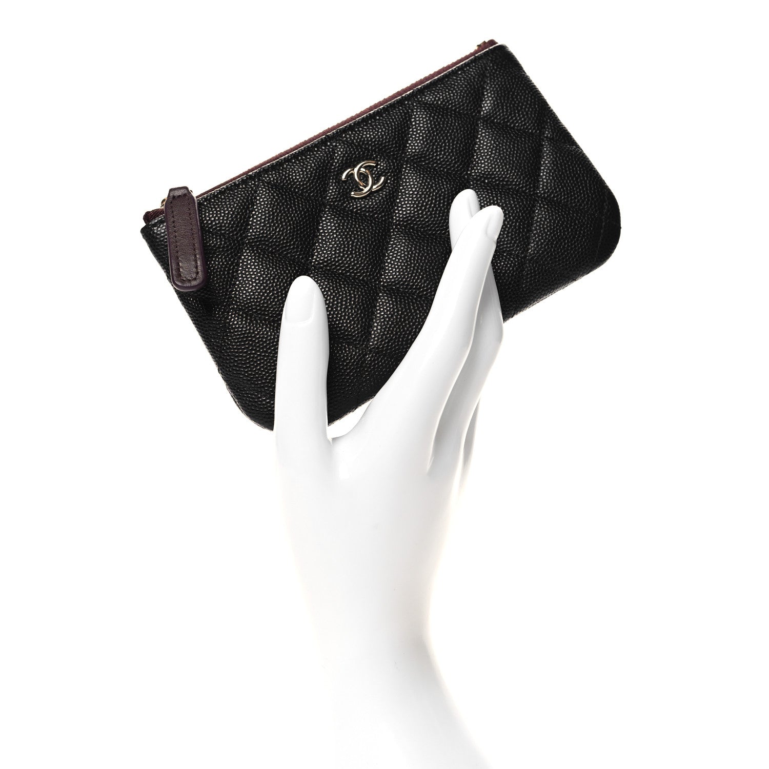 Chanel Caviar Quilted Small Cosmetic Case Black 2 of 9