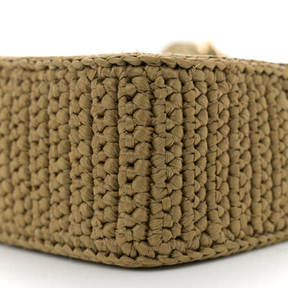 Prada Yarn Raffia Effect Crochet Re-Edition 2005 Shoulder Bag Olive Green 10 of 11