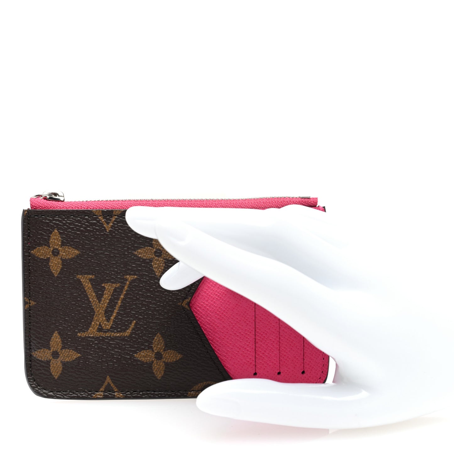 Monogram Calfskin Coin Card Holder Rose