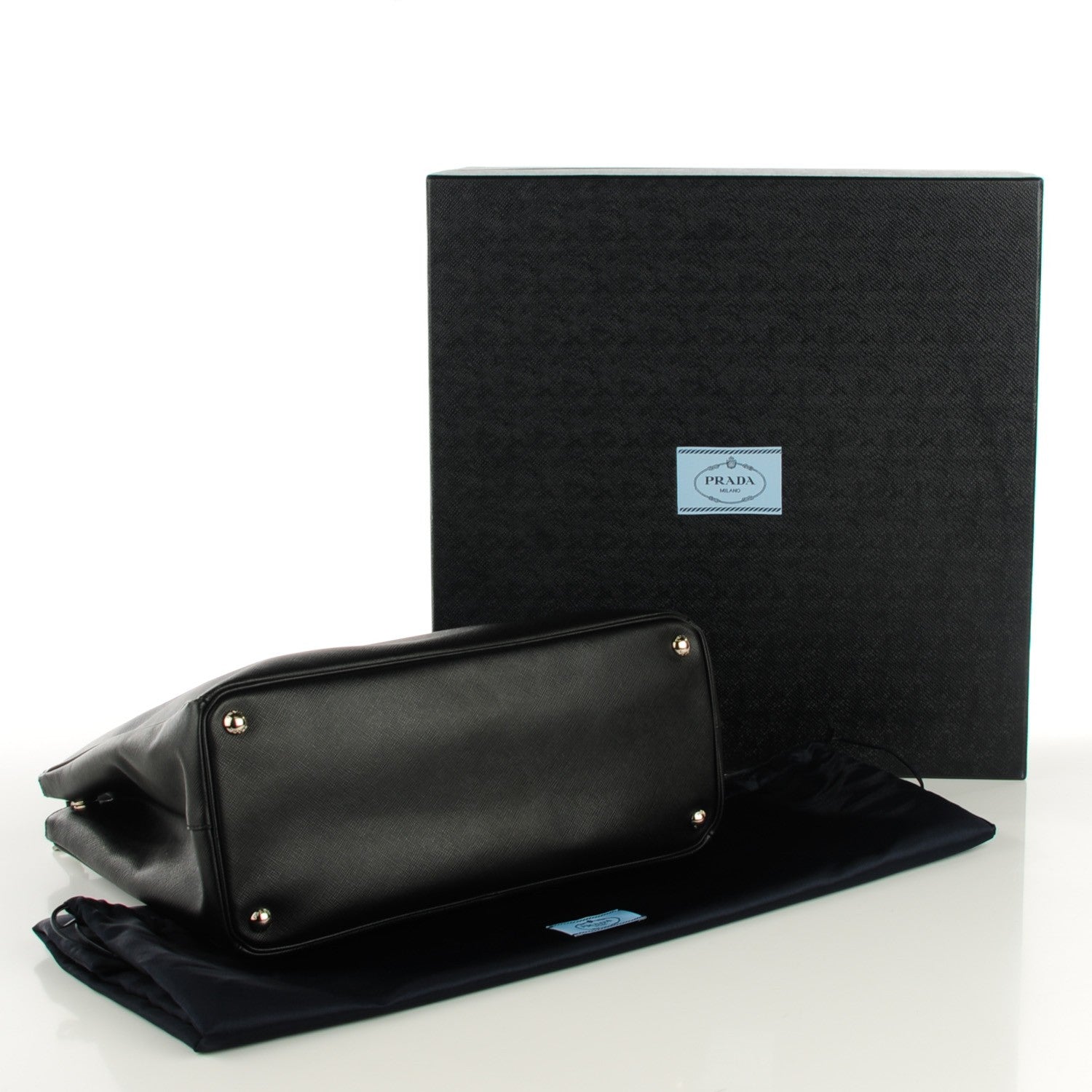 Prada Saffiano Large Galleria Double Zip Tote Black 4 of 9
