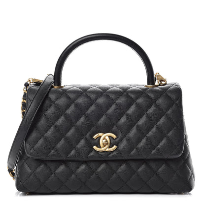 Chanel Caviar Quilted Small Coco Handle Flap Black 1 of 10