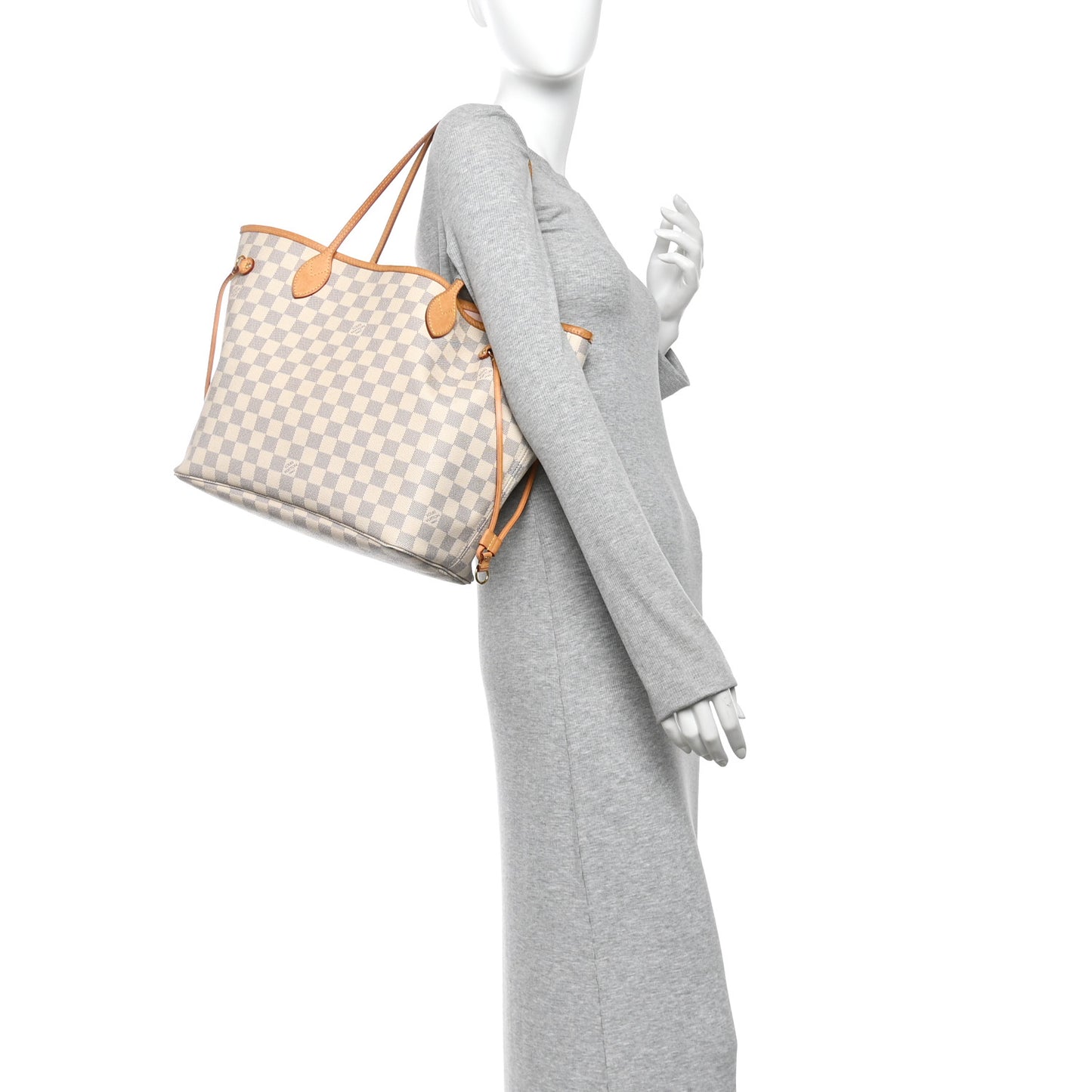 Damier Azur Neo Neverfull MM Rose Ballerine