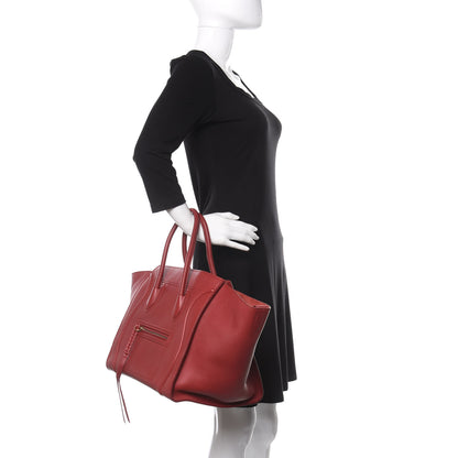 Celine Supple Calfskin Medium Phantom Luggage Red 2 of 19