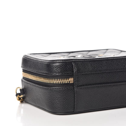 Chanel Caviar Quilted Small CC Filigree Vanity Case Black 8 of 10