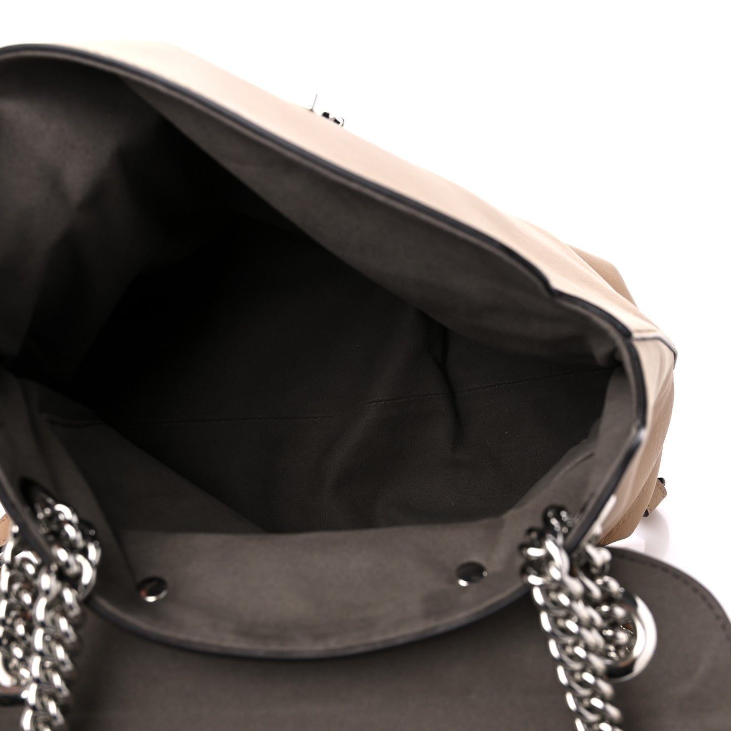 Vitello Century Pearl Bi-Color Scalloped Back to School Backpack Cuoio Camelia