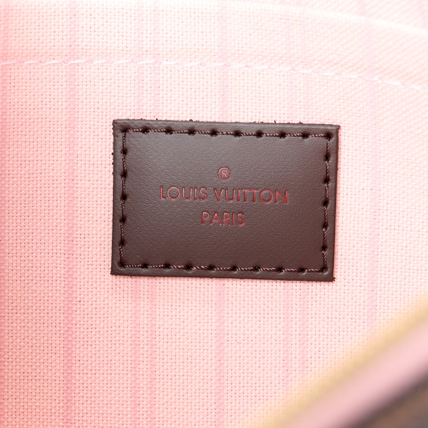Damier Ebene Neverfull MM GM Pochette Rose Ballerine