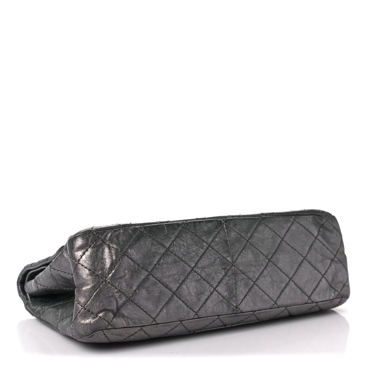 Metallic Aged Calfskin Quilted 2.55 Reissue 226 Flap Silver