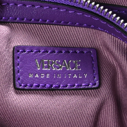Versace Calfskin Small Repeat Zip Hobo Purple 6 of 8