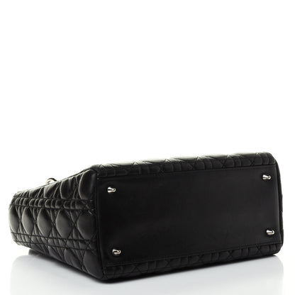 Christian Dior Lambskin Cannage Medium Lady Dior Black 3 of 4
